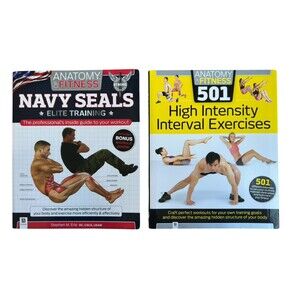 Anatomy of Fitness Book Set 501 HIIT Exercises & Navy SEALs Elite Training